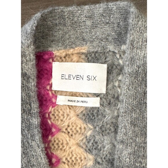Eleven Six Women's Charlie Cardigan Multi Alpaca Wool Blend 3-Button Size XS/S - Picture 12 of 12